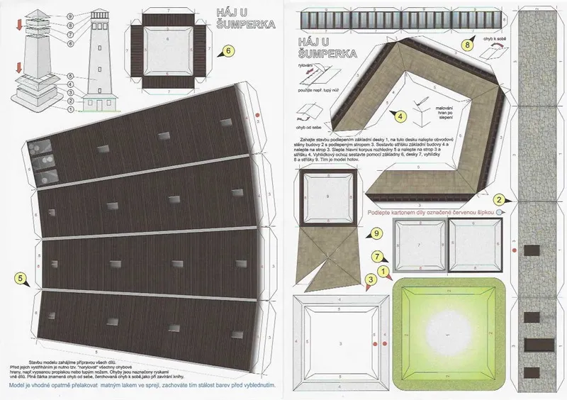 Papierový model - Rozhľadňa Háj u Šumperka